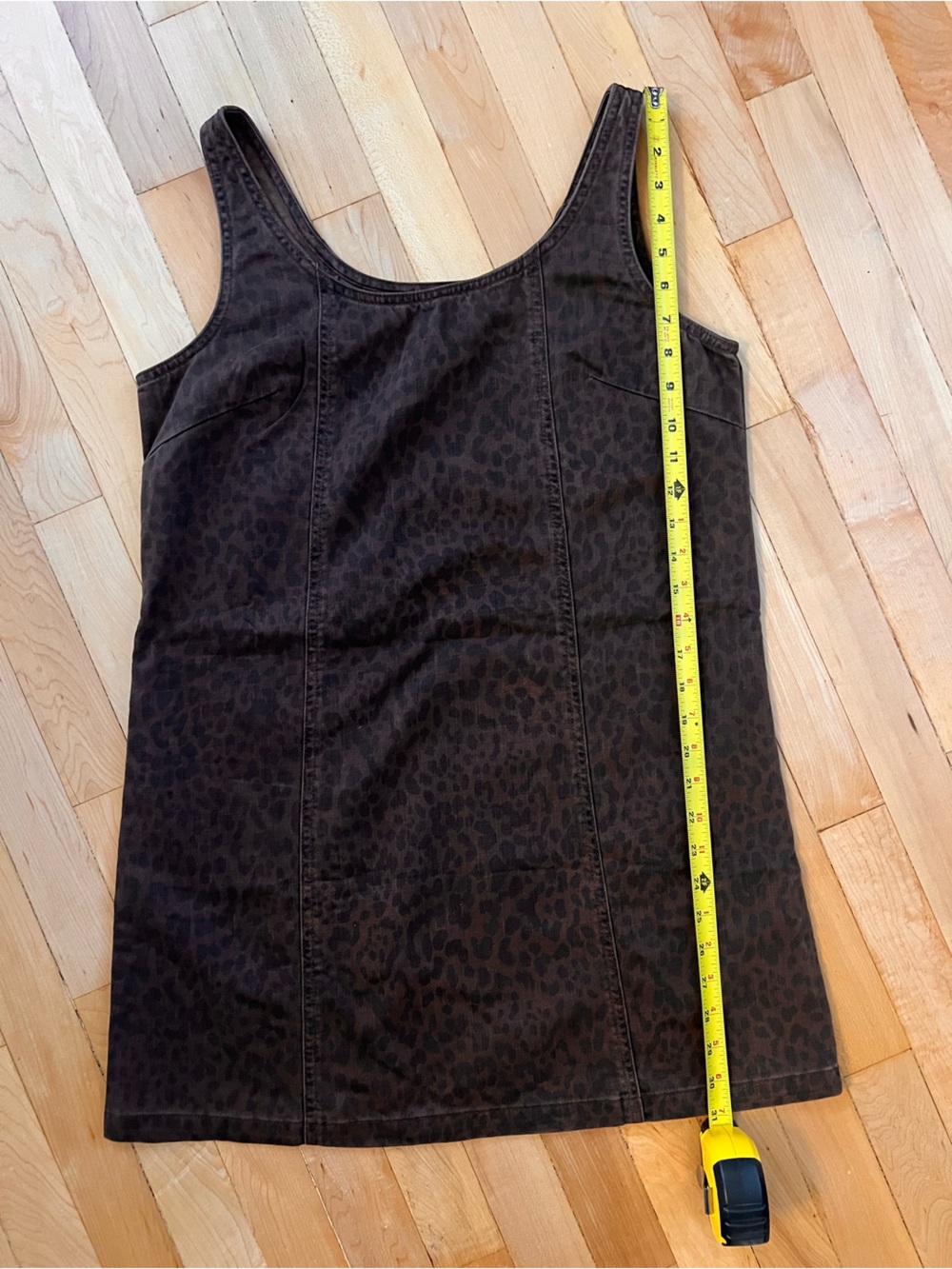 GAP Scoop Neck Brown Leopard-Print Mini Dress